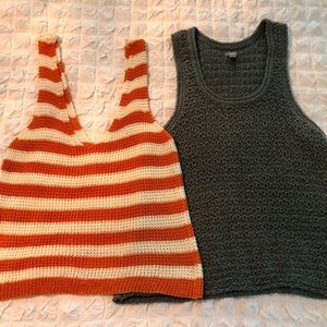 Lot of 2 Resort Vacation Wear Summer Tanks L/XL